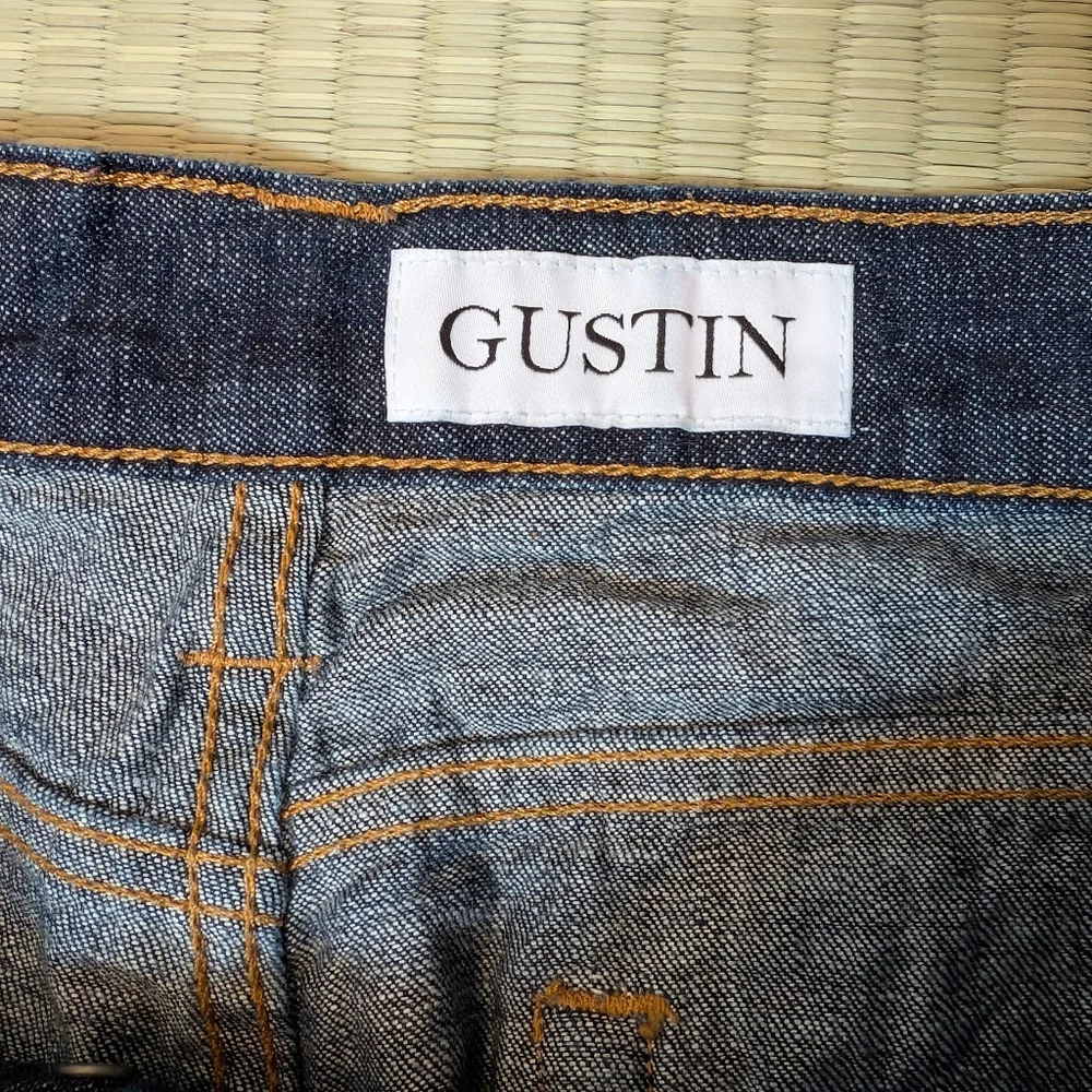 Gustin #37 Super Light Selvedge Denim Straight Jeans Men's Size 35 Made in USA - Picture 6 of 9